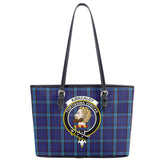 Kirkcaldy Tartan Crest Leather Tote Bag
